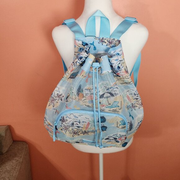 NWT Vera Bradley - Beach Treasures - Mesh Drawstring Backpack - Picture 4 of 7